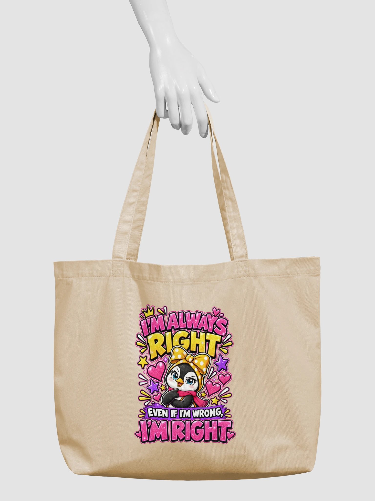 I’m Always Right Lulu Natural Cotton Tote Bag product image (3)