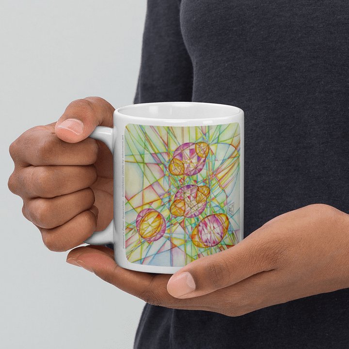 Poinsot's Paper Spaceship 3+4 - Gyroscope Physics Geometric Drawings Mug product image (1)