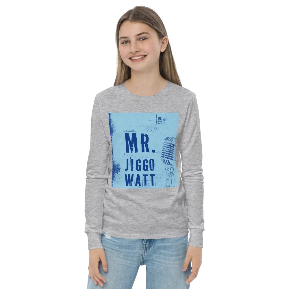 Mr.Jiggowatt Retro Vibes Youth Long Sleeve Tee product image (2)