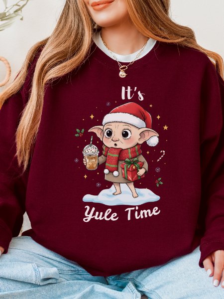 House Elf Magical Yule Christmas Cozy Minimalist Sweatshirt product image (1)