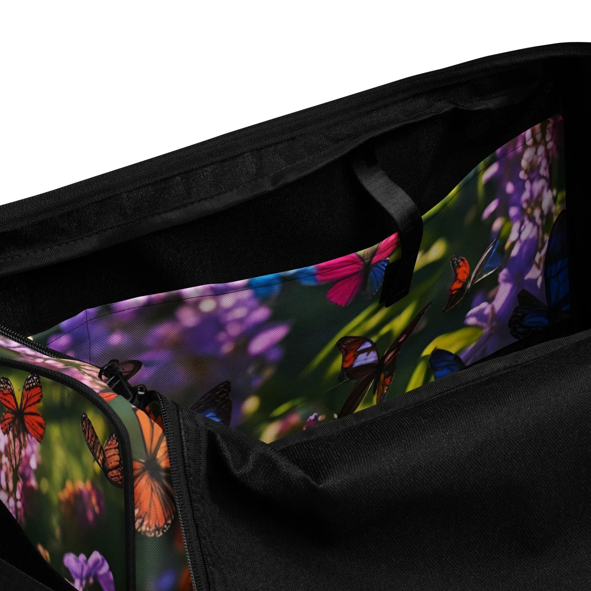 Butterfly Haven All-Over Print Duffle Bag product image (6)
