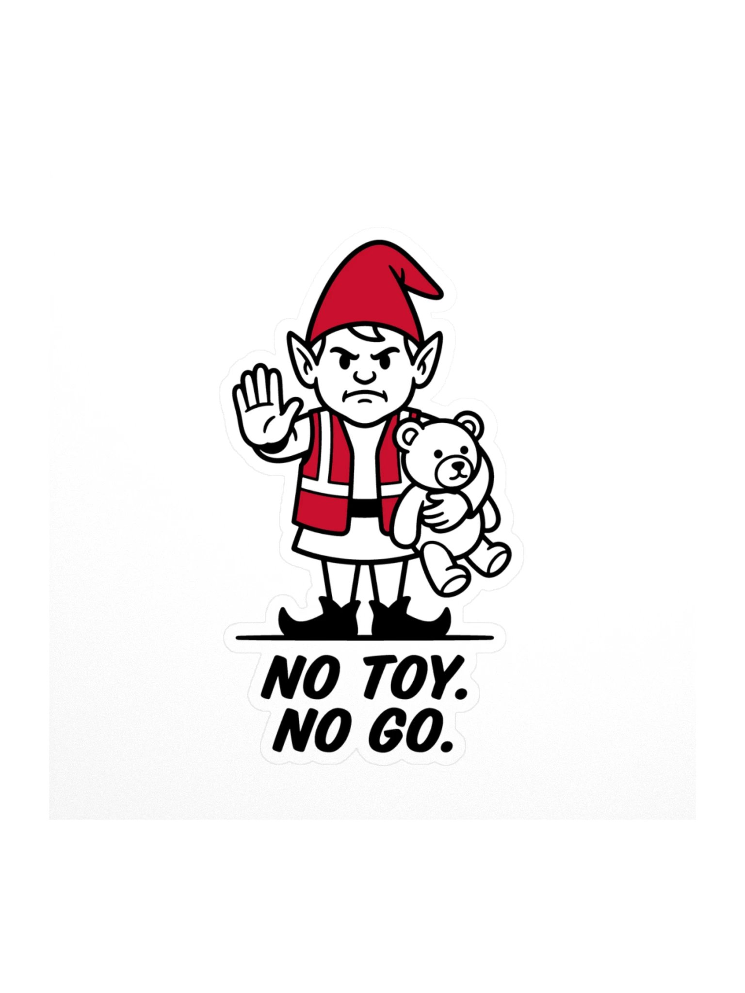 No Toy. No Go. Elf Sticker product image (1)
