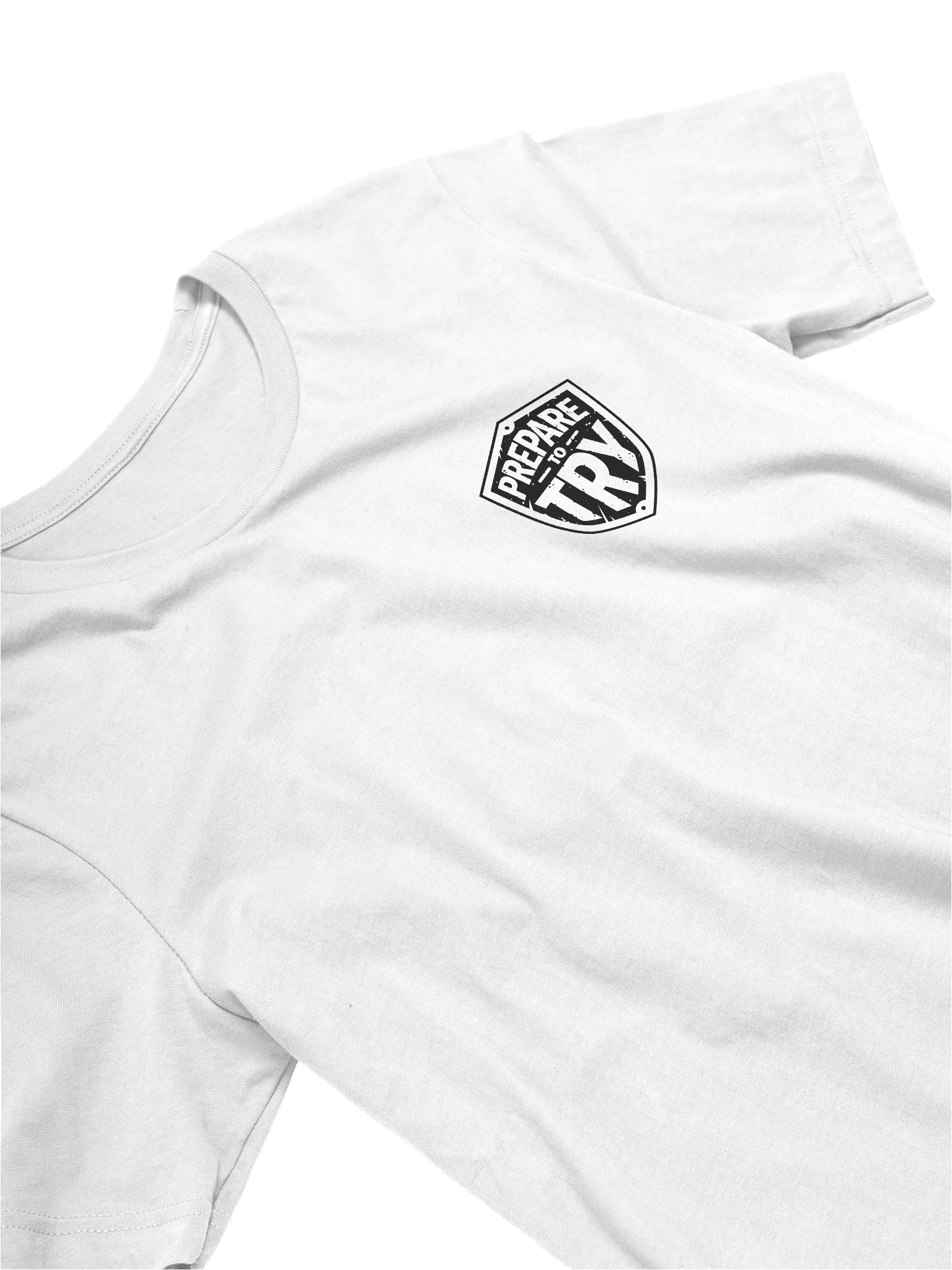 Prepare To Try T-Shirt (Black Shield) product image (3)