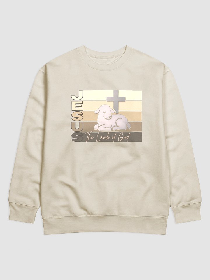 Jesus The Lamb of God – Christian Premium Sweatshirt, Spiritual Pastel Faith Apparel product image (4)