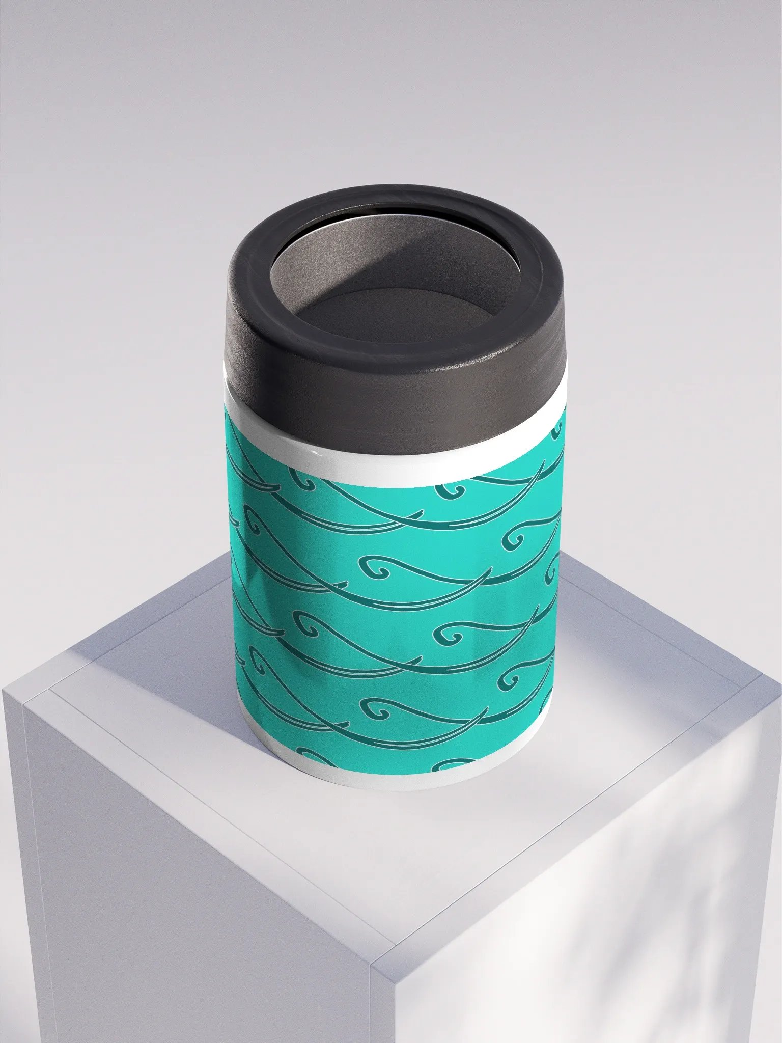 Party Time ! Teal Wave Stainless Steel Teal Koozie product image (4)