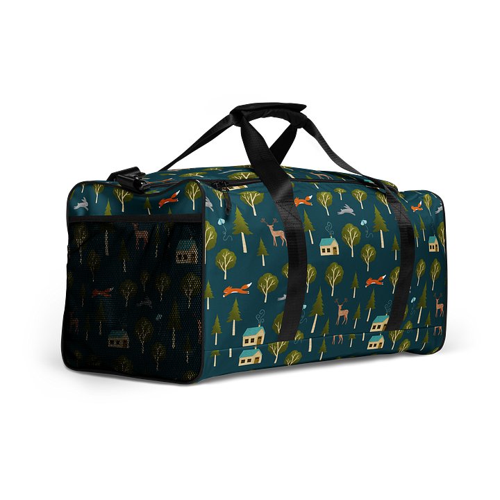 Cozy Cabin and Forest Animals Duffel Bag product image (2)