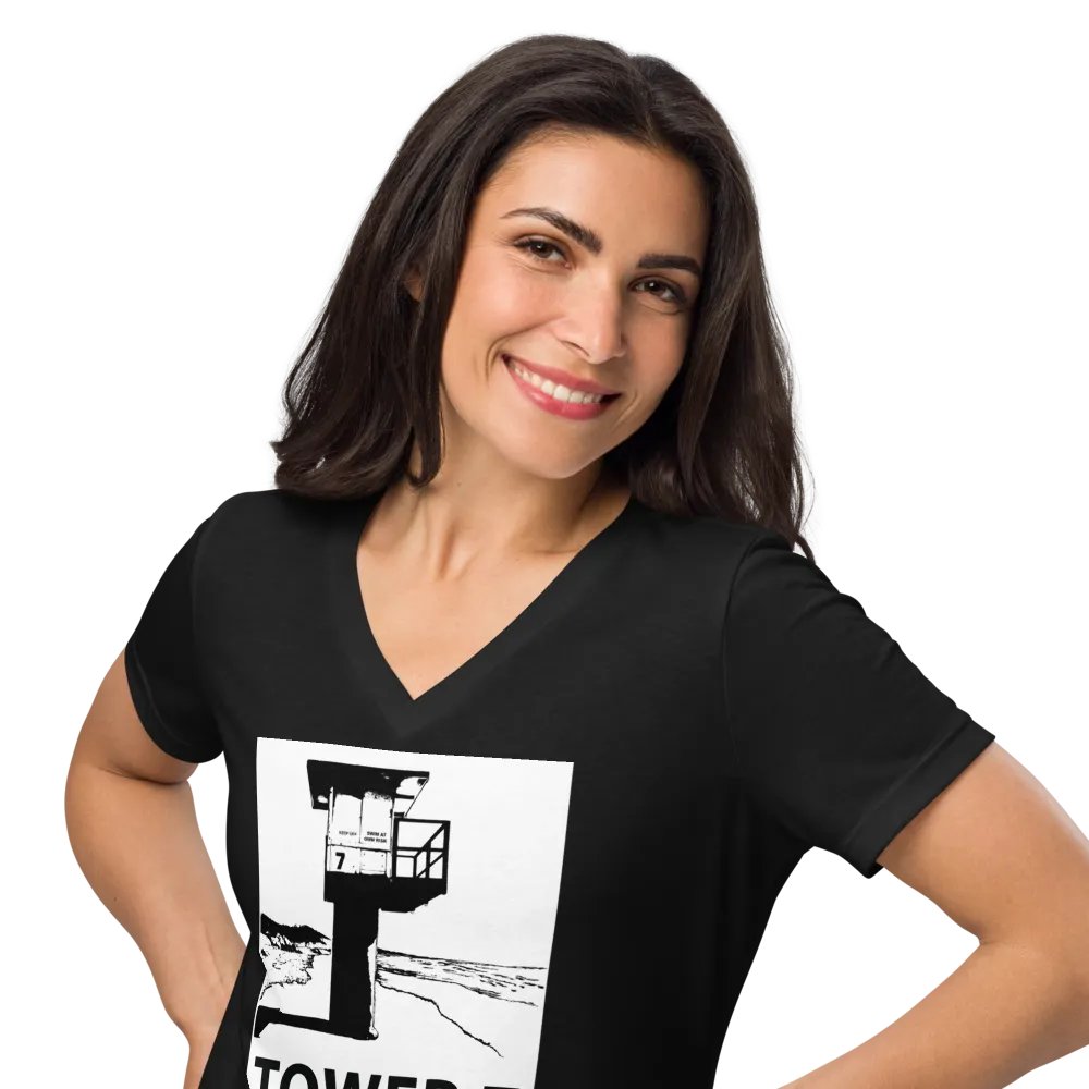 Tower 7 Women's V-Neck T-Shirt product image (10)