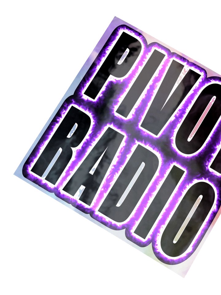 Holographic PIVOT RADIO (Purple) Sticker product image (5)