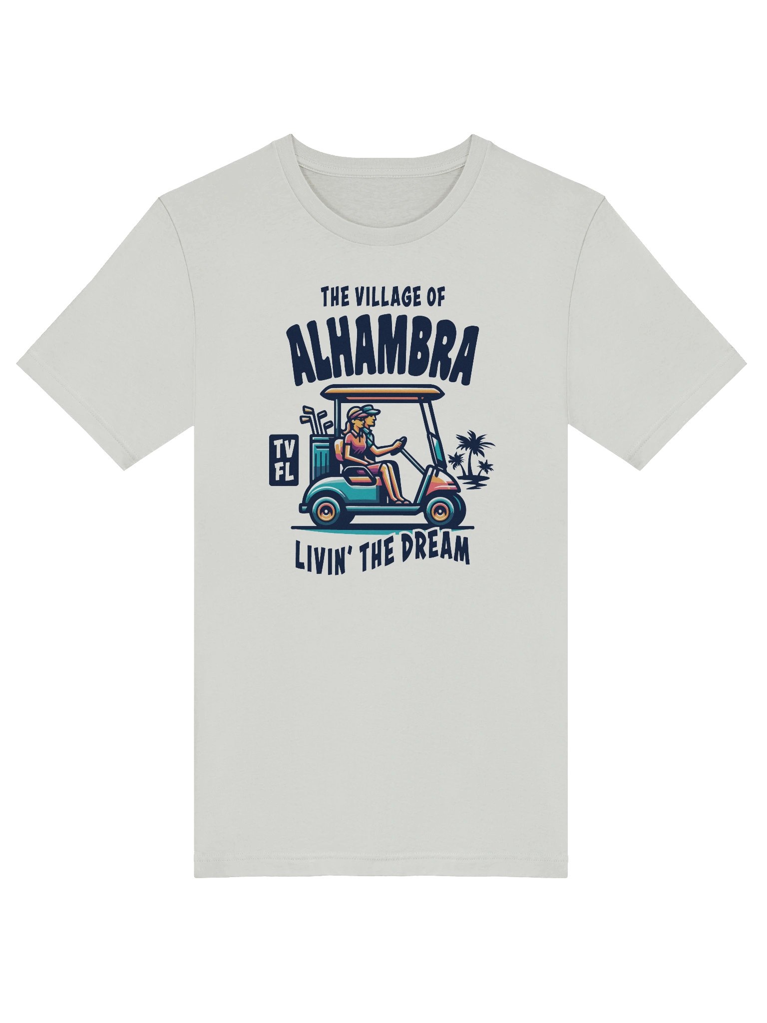 The Village of Alhambra TV FL Golf Cart Design T-Shirt product image (41)
