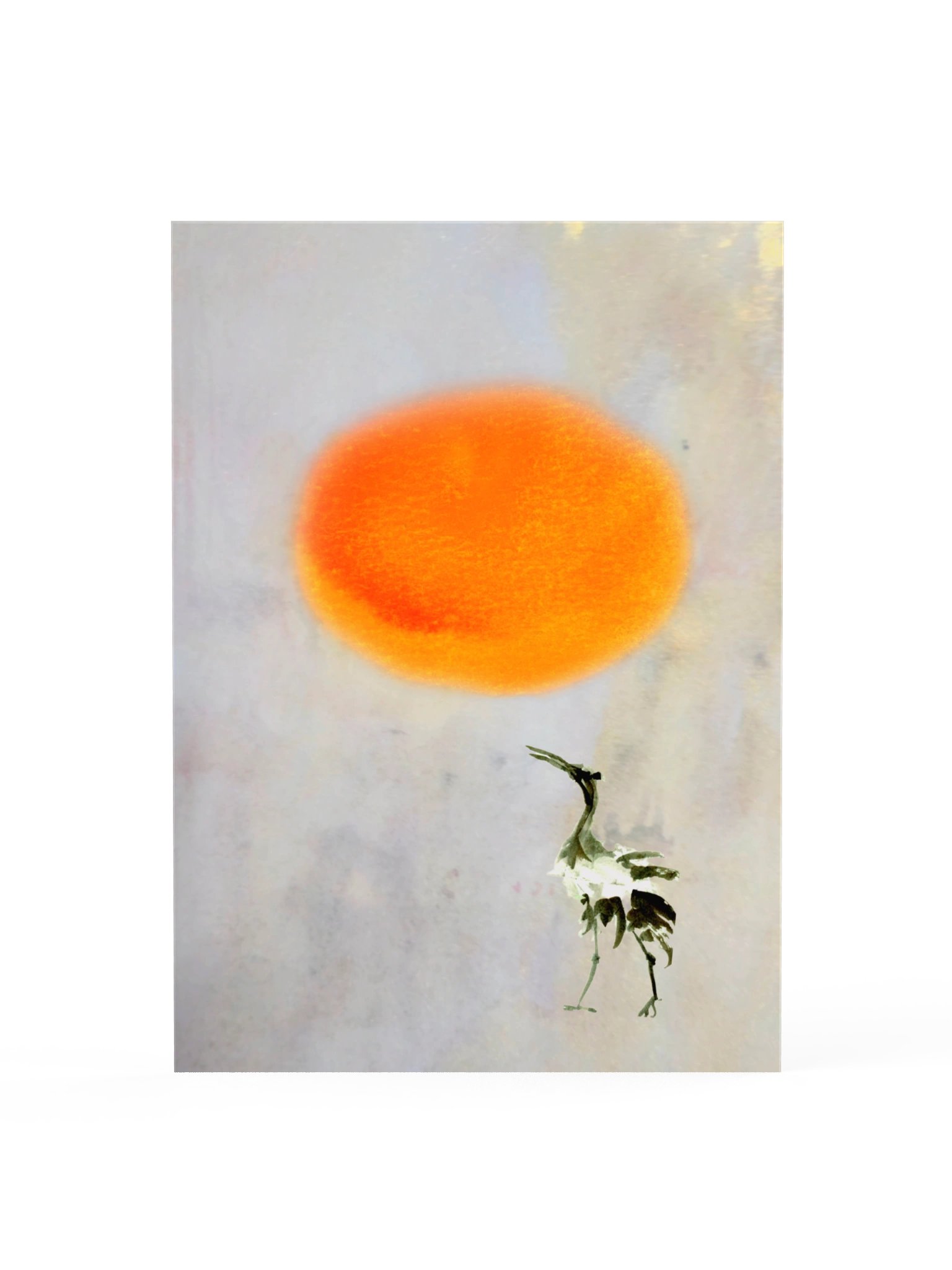 Japanese Sunset Crane Art Print product image (1)