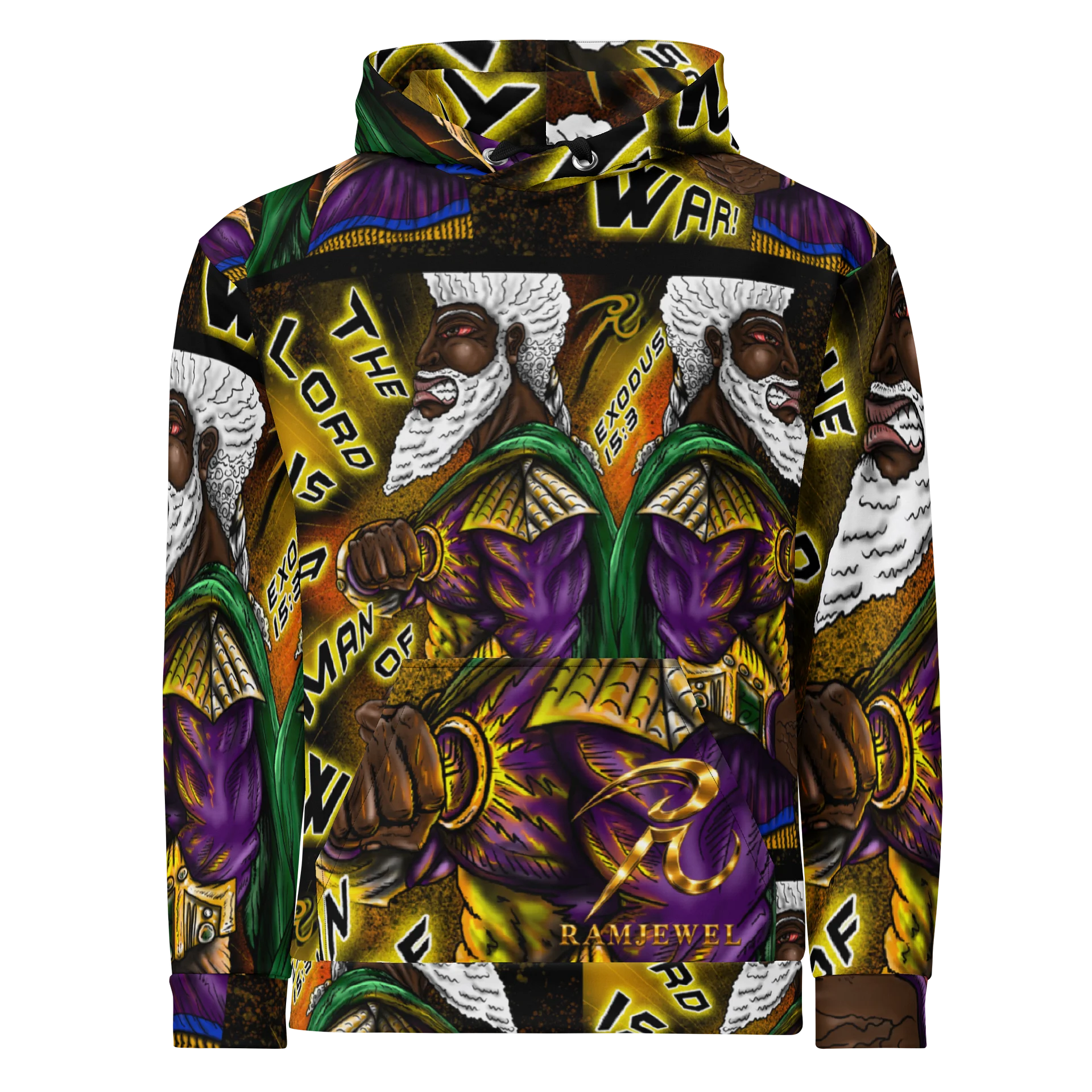 The Lord, A Man of War Pattern Hoodie product image (1)