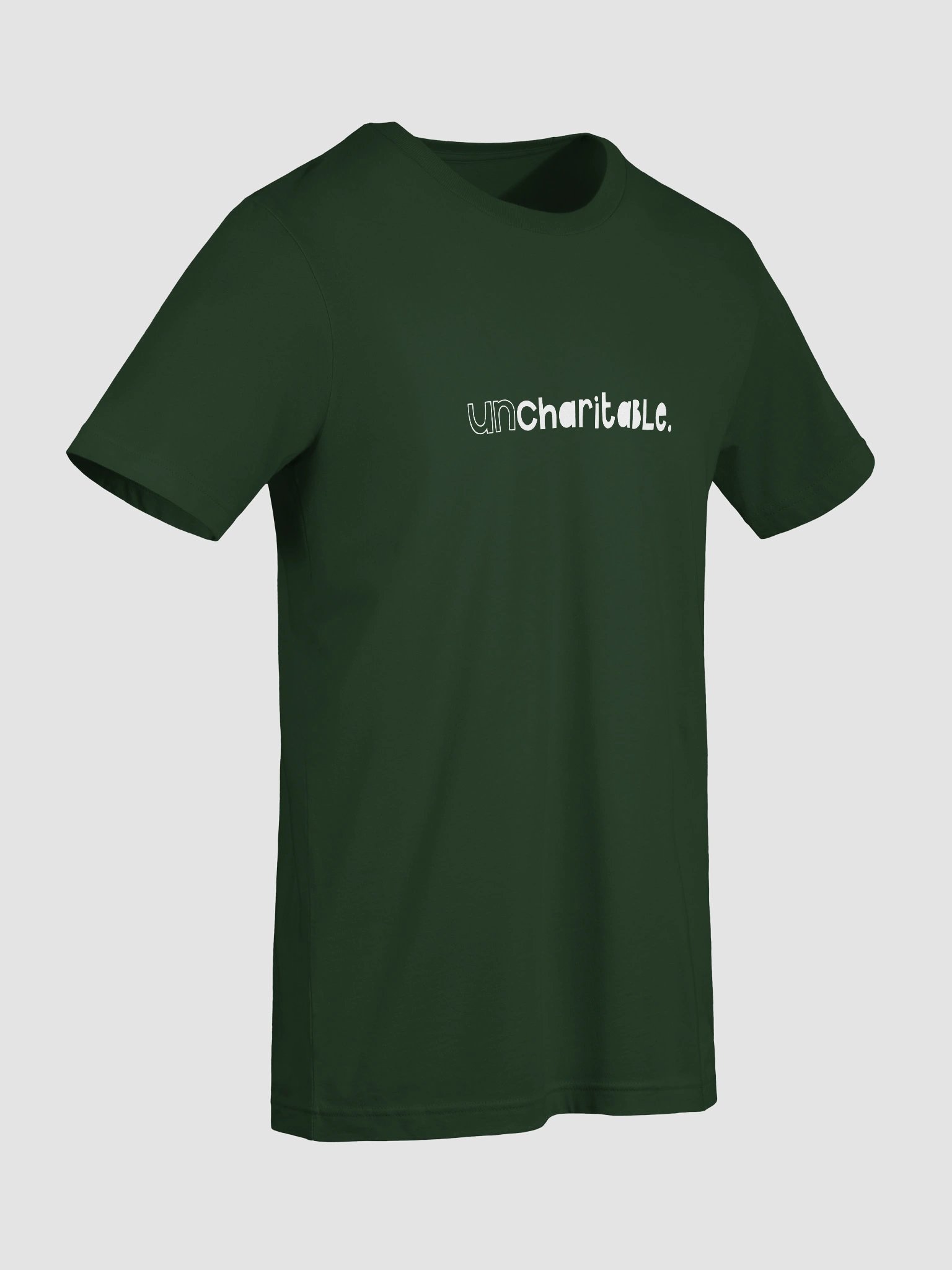 Uncharitable Bold T-Shirt (dark colours) product image (10)