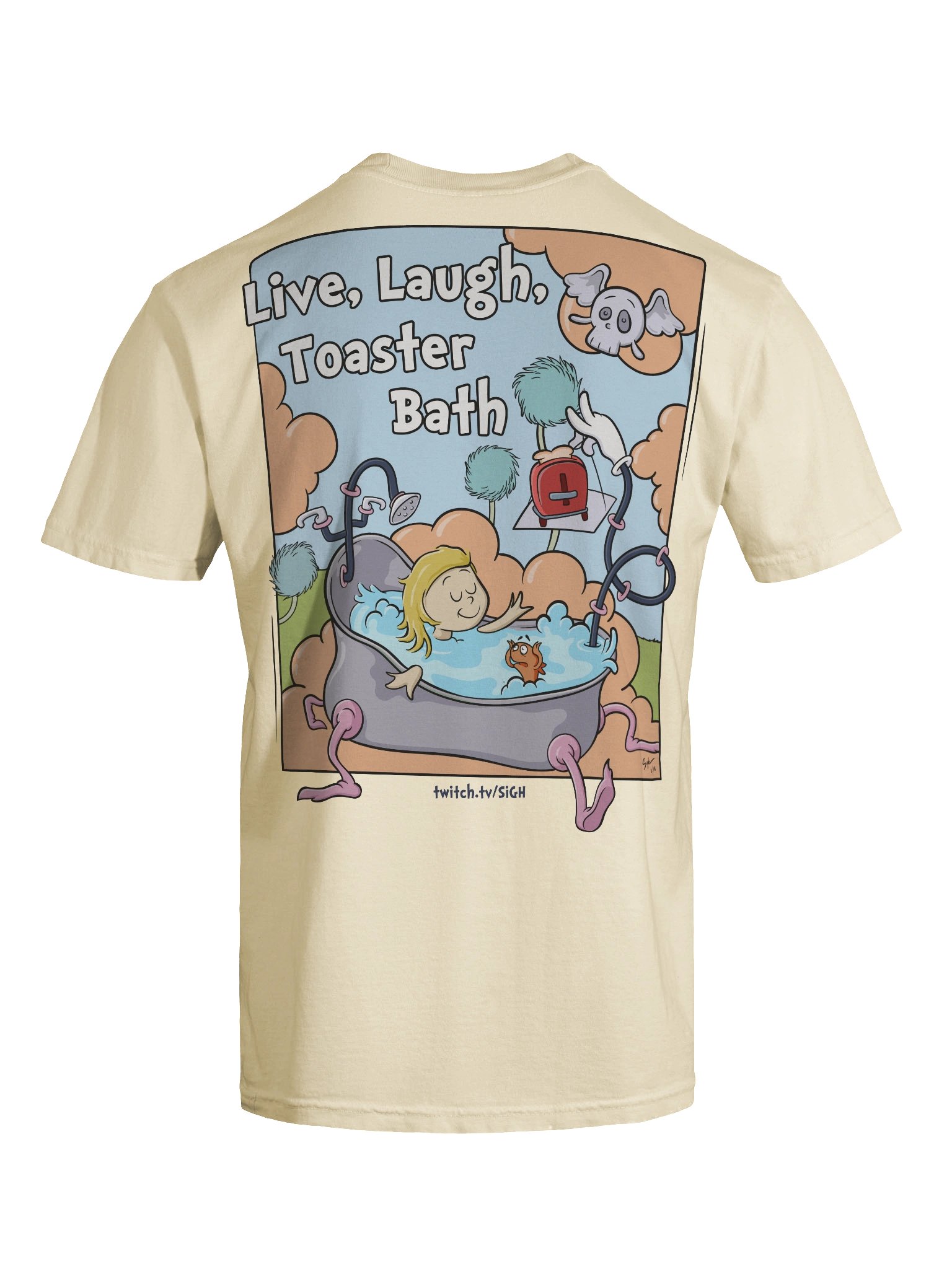 Live Laugh Toaster Bath Tee product image (49)