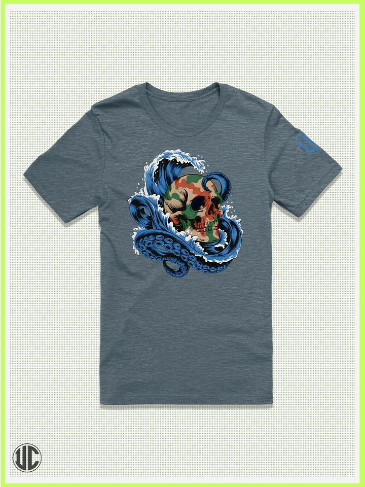 OctoCamo Skull Wave – Graphic Surf T-Shirt product image (1)