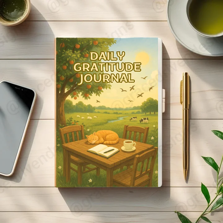 Printable Daily Gratitude Journal | Nature-Themed | 12 Pages + Freebies | A4 PDF | Instant Digital Download product image (1)