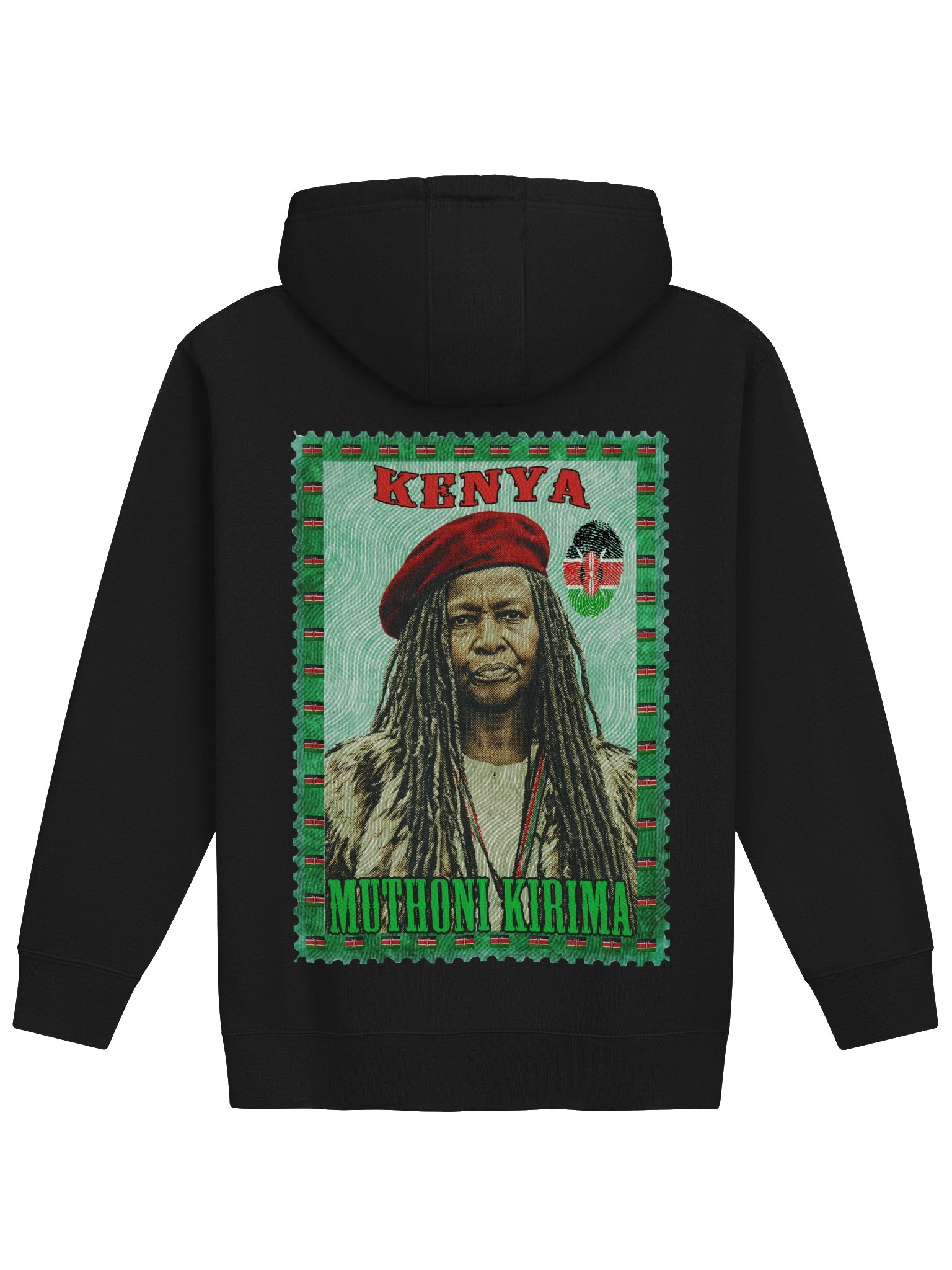 Field Marshal Muthoni Kirima Hoodie | Vintage Stamp Art Unisex Premium Hoodie product image (5)