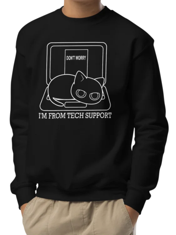 Cat on Laptop - Unisex Youth Sweatshirt product image (2)