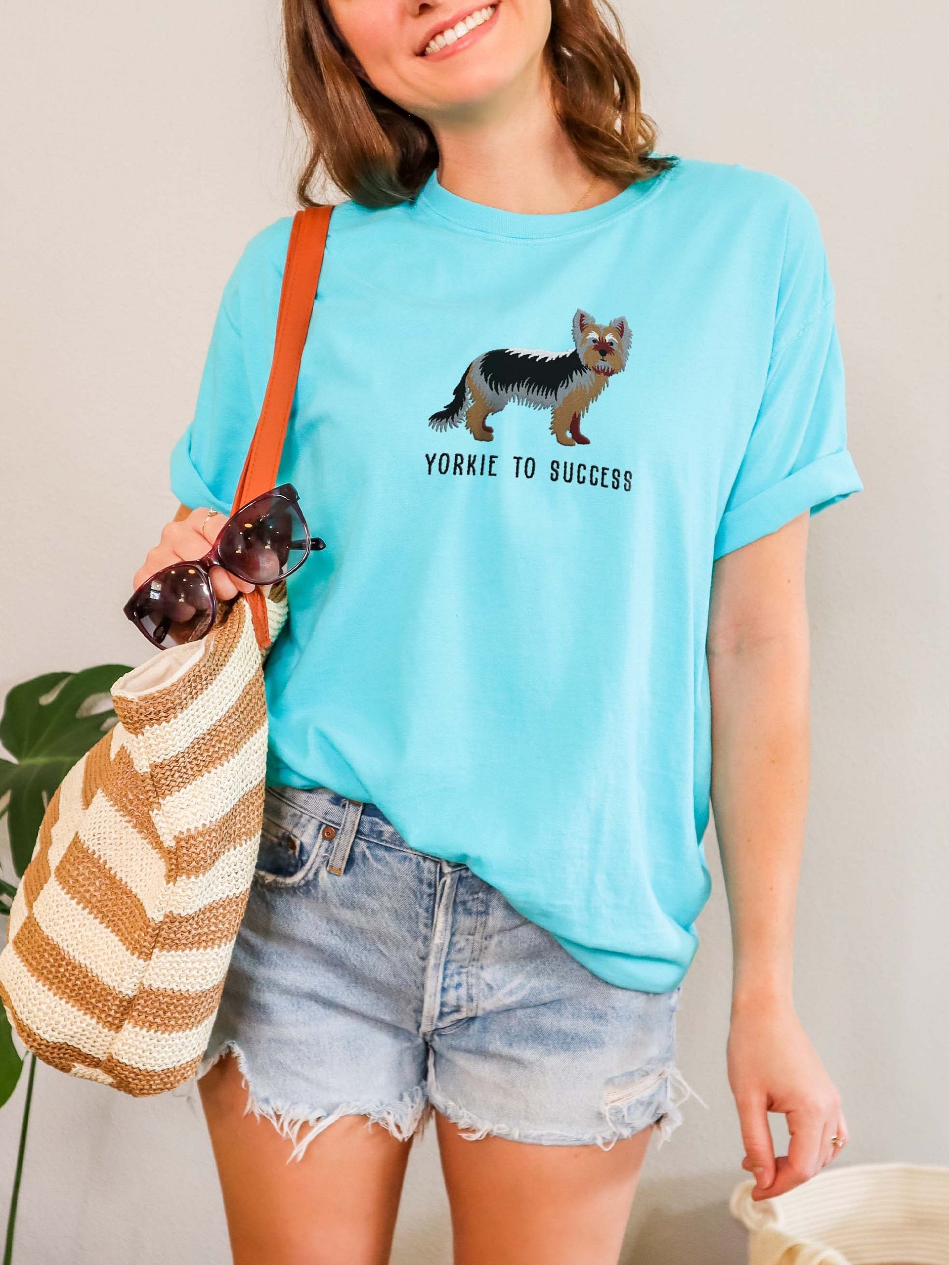 Yorkie to Success T-Shirt(Embroidered) of a Yorkshire Terrier product image (2)