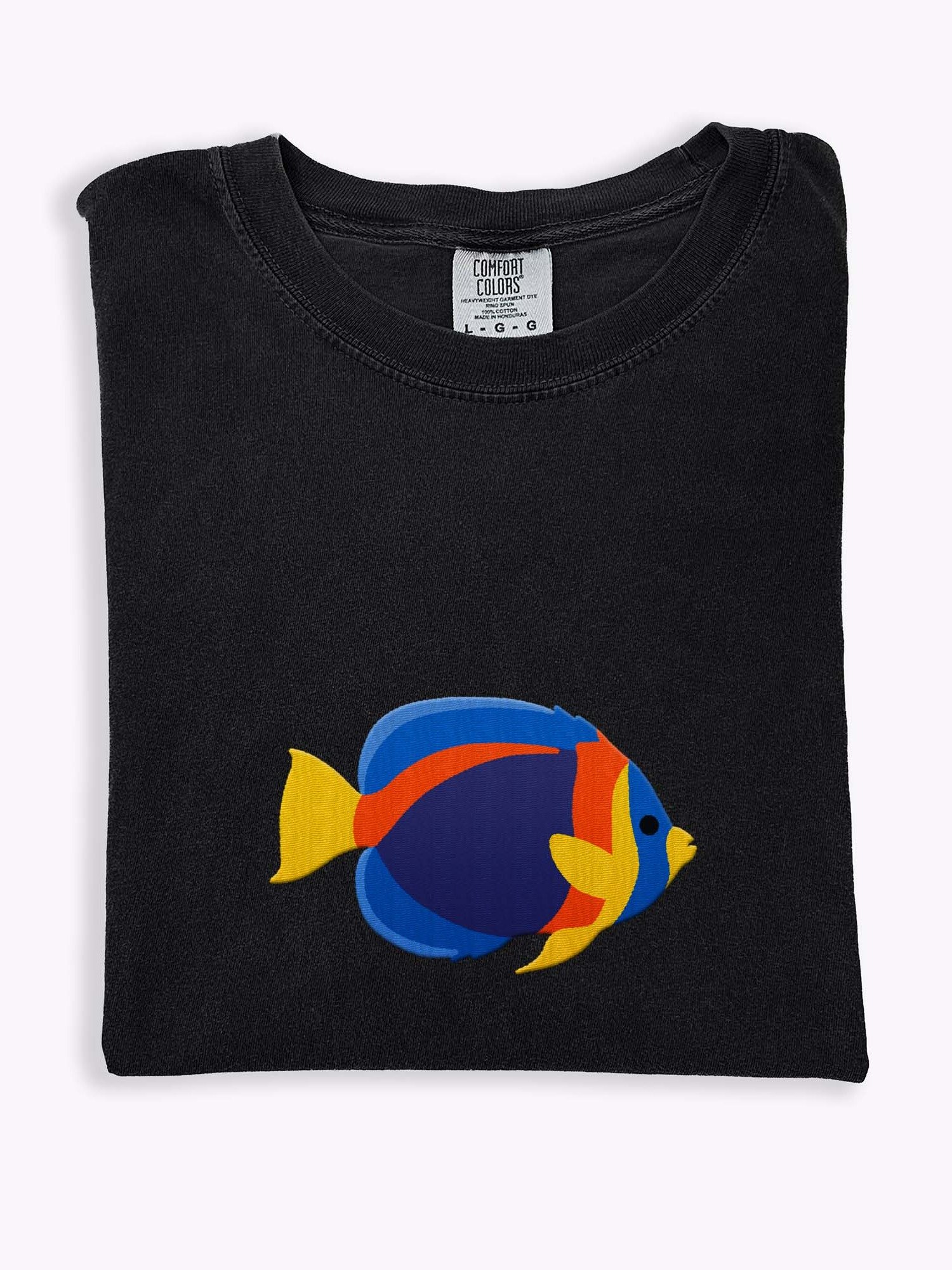 Scribbled Angelfish Premium T-Shirt (Embroidered) for Reef and Marine Aquarium Lovers product image (1)