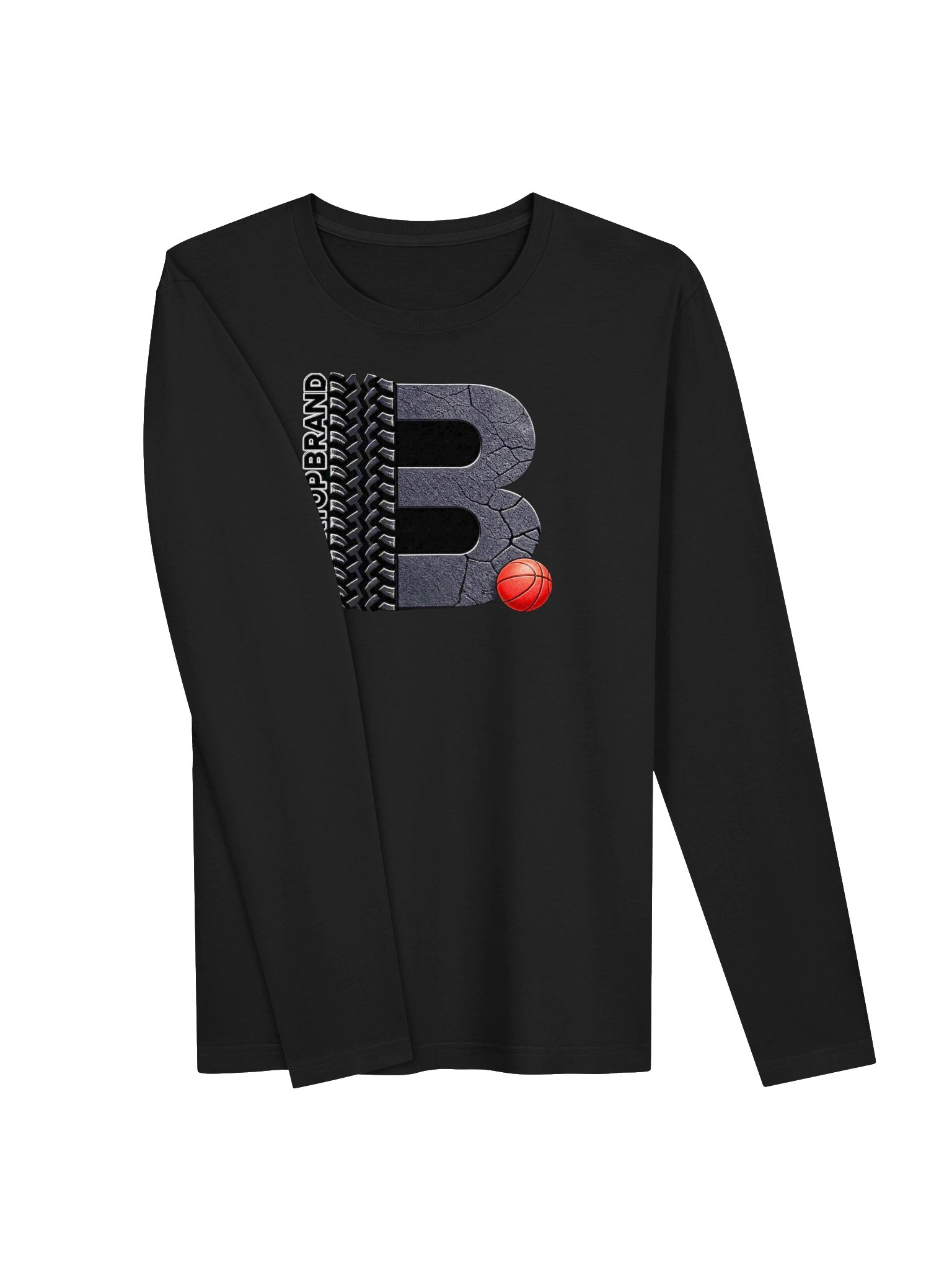 Blacktop Brand Basketball Logo Fitted Long Sleeve Performance Tee product image (8)