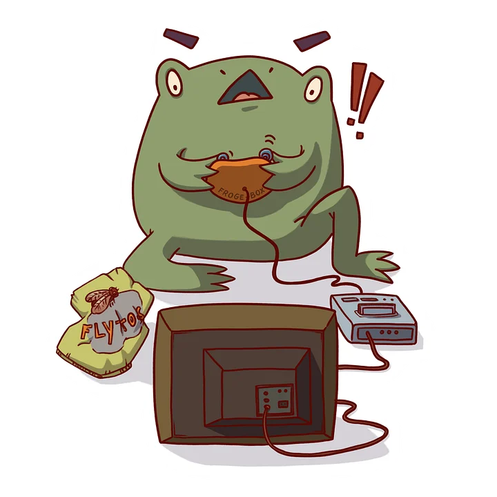 sticker : gamer froge product image (1)