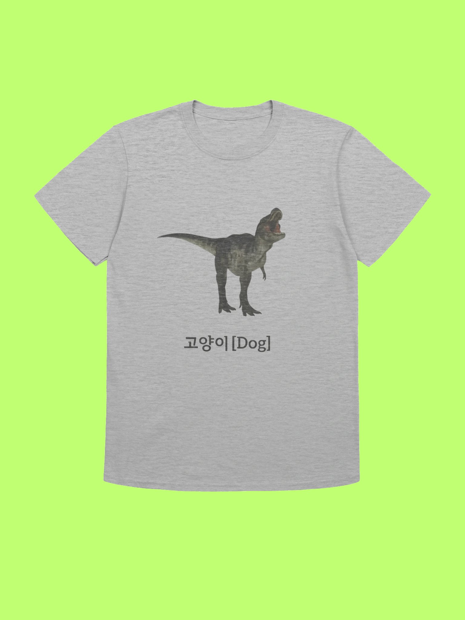 Dinosaur Korean Text Cat Dog Shirt product image (170)