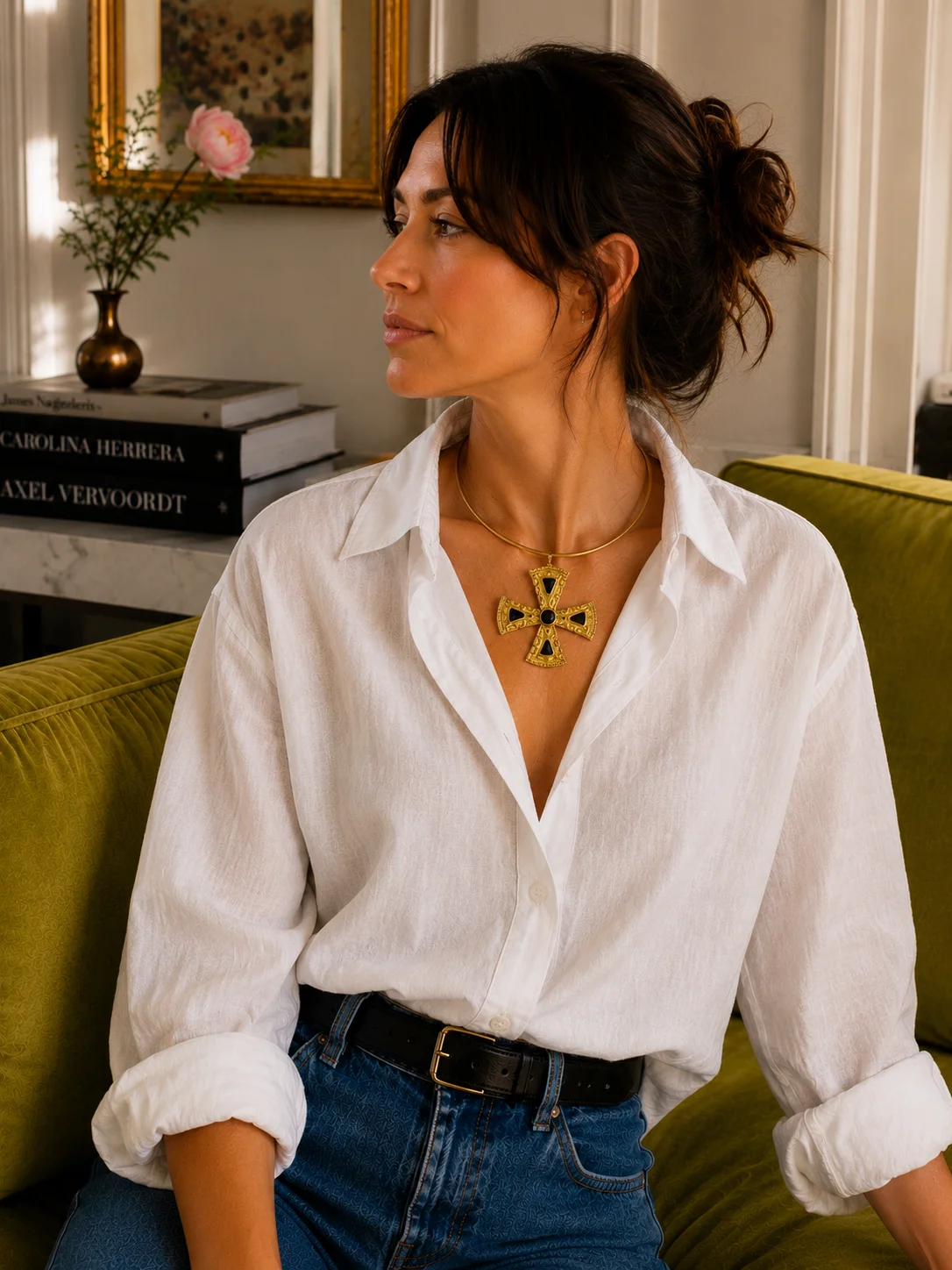Midnight Cross Torque Necklace product image (3)