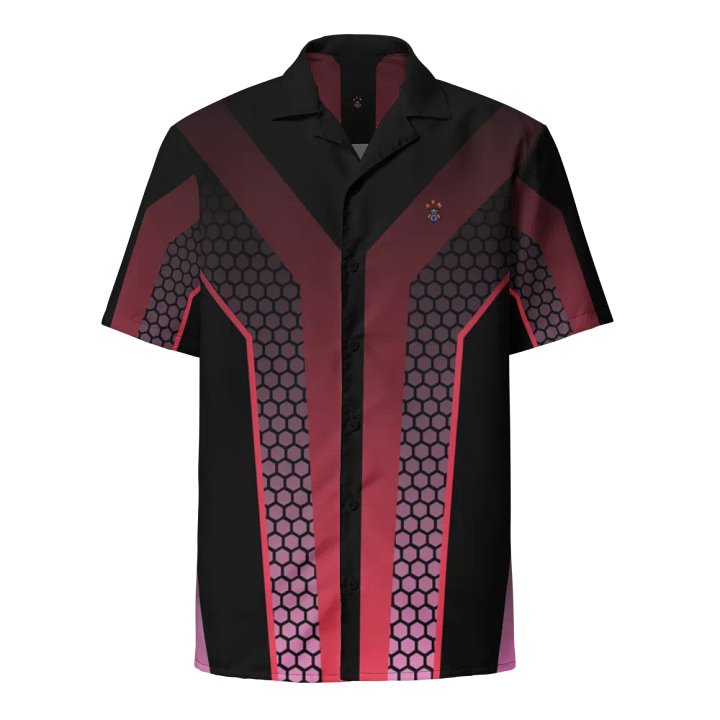 Black and Purple Blessed by God Button-up Shirt product image (2)