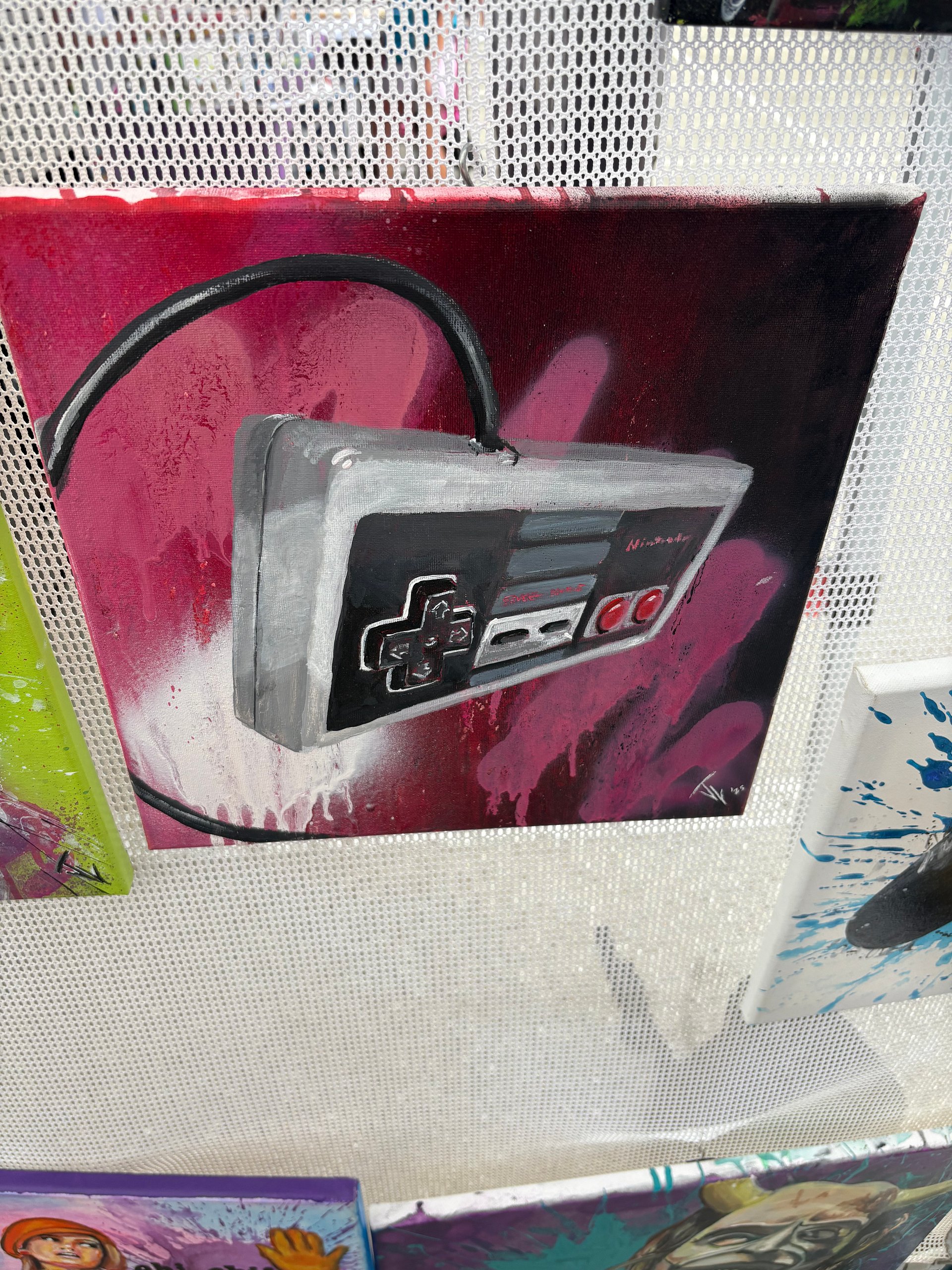 Hand painted 12x12 THE Classic Controller product image (5)