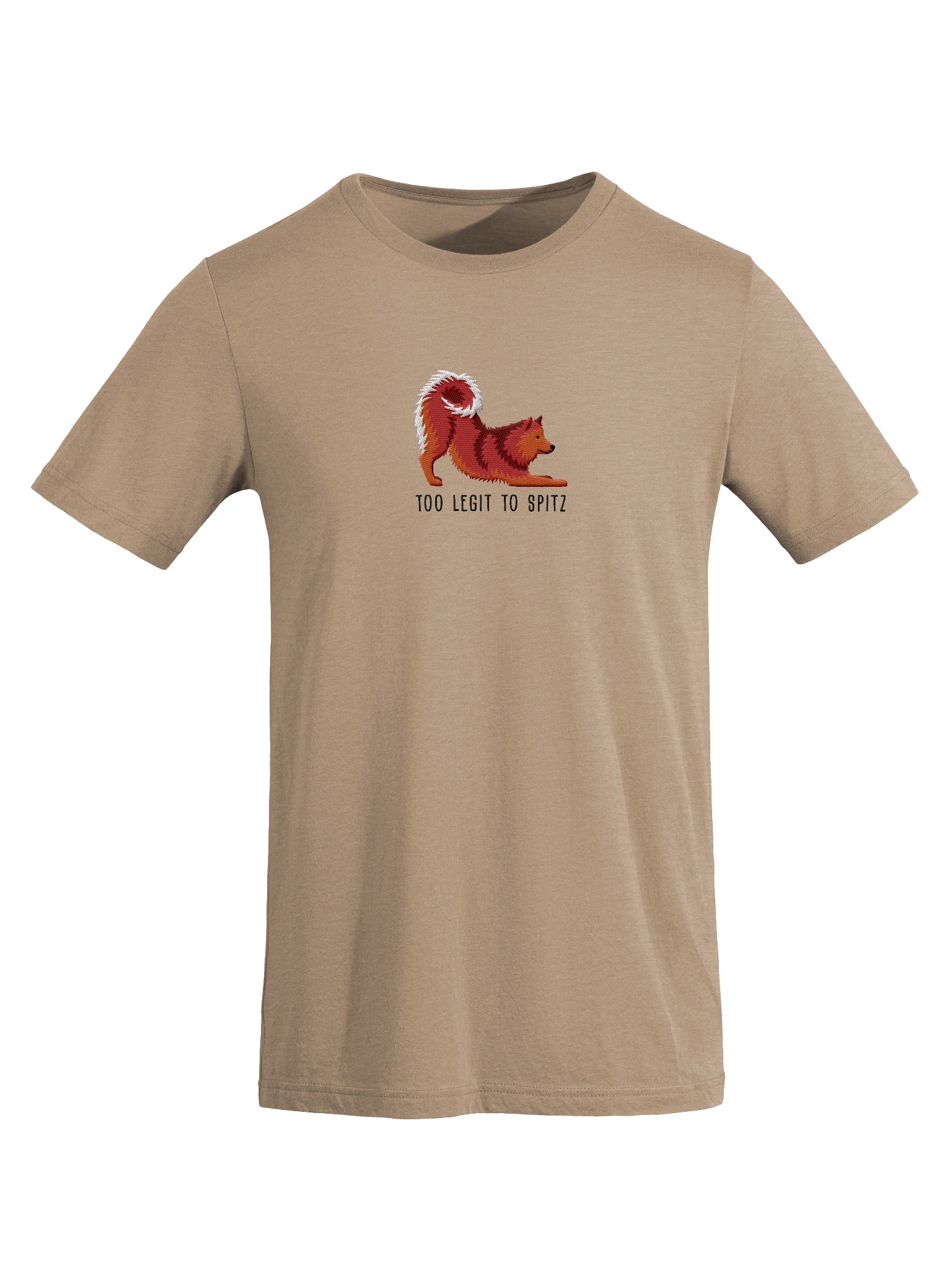 Too Legit to Spitz T-Shirt(Embroidered) of a Finnish Spitz(Red) product image (20)