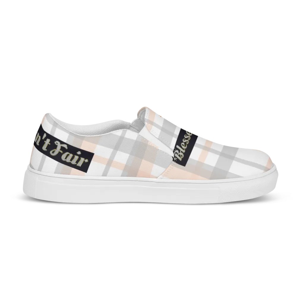 BBG Pink Plaid Women's Slip On V2 product image (12)
