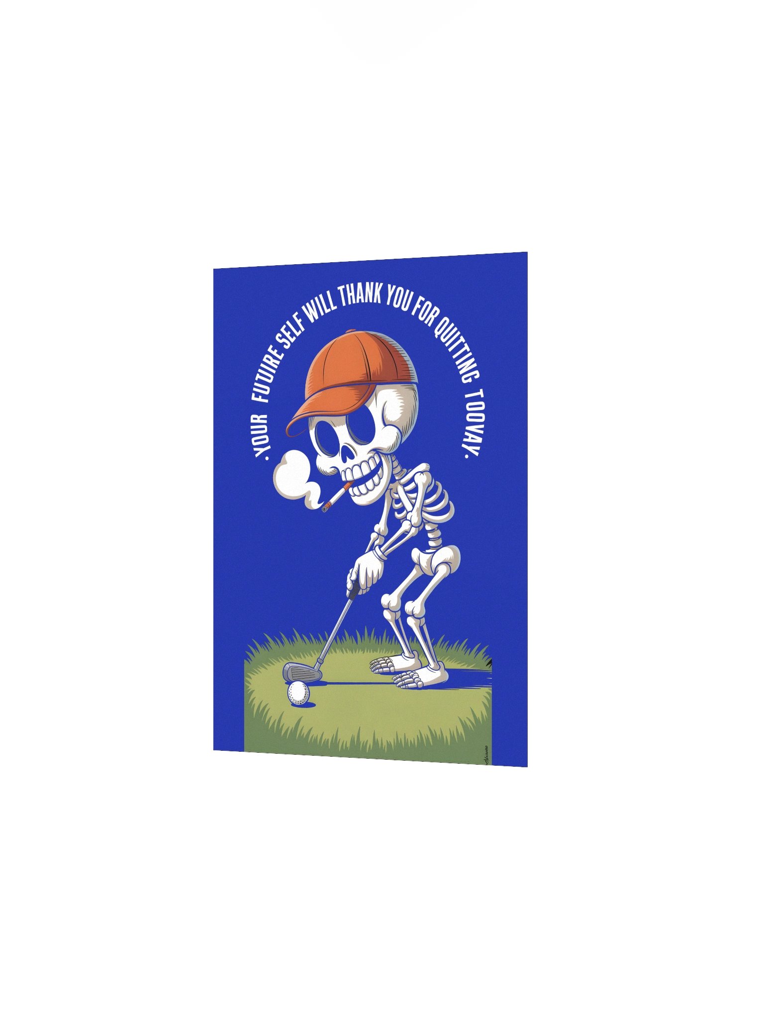 Quit Smoking Skeleton Golf Poster product image (2)