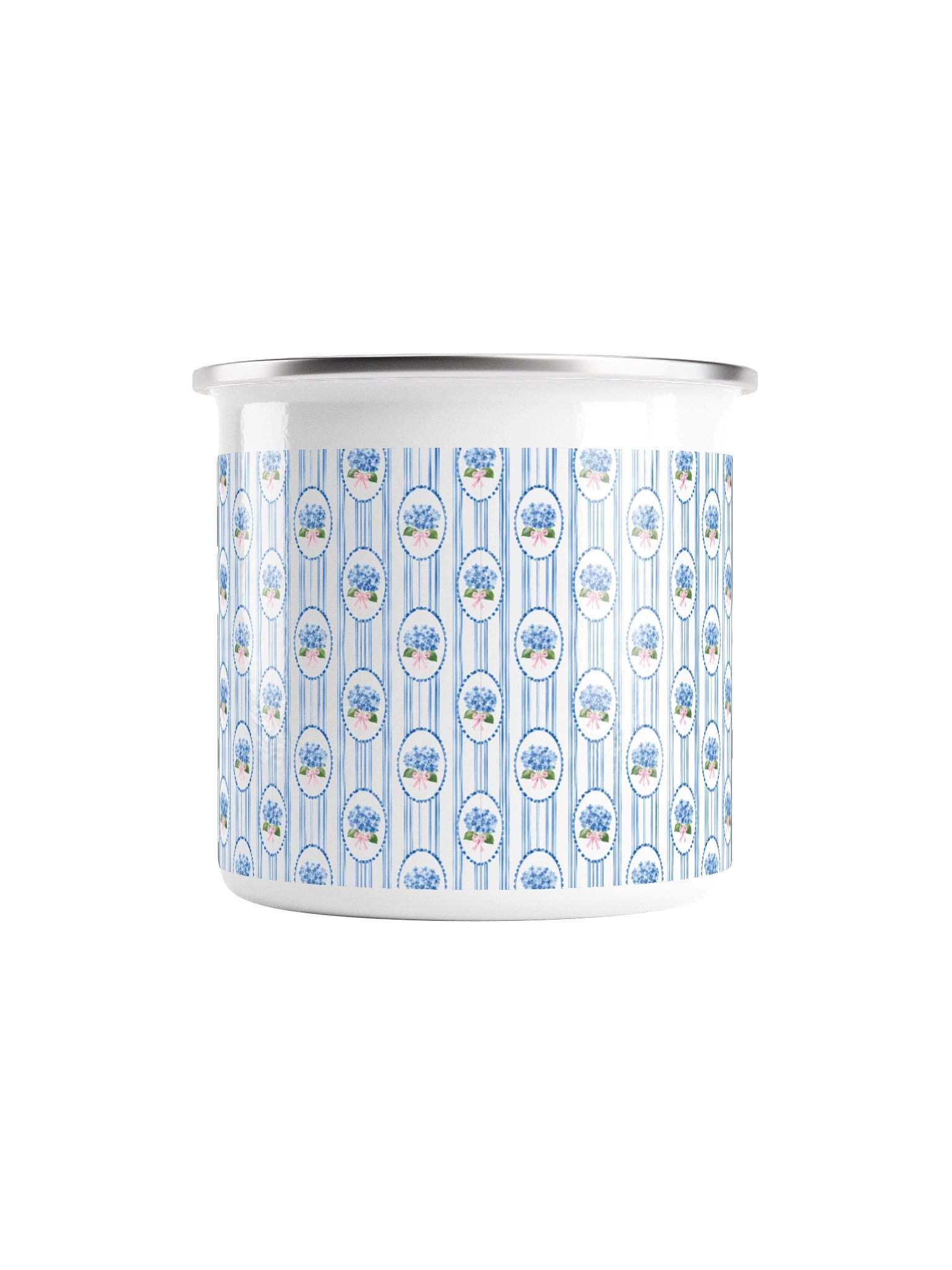 Blue Floral Bow Enamel Mug product image (2)