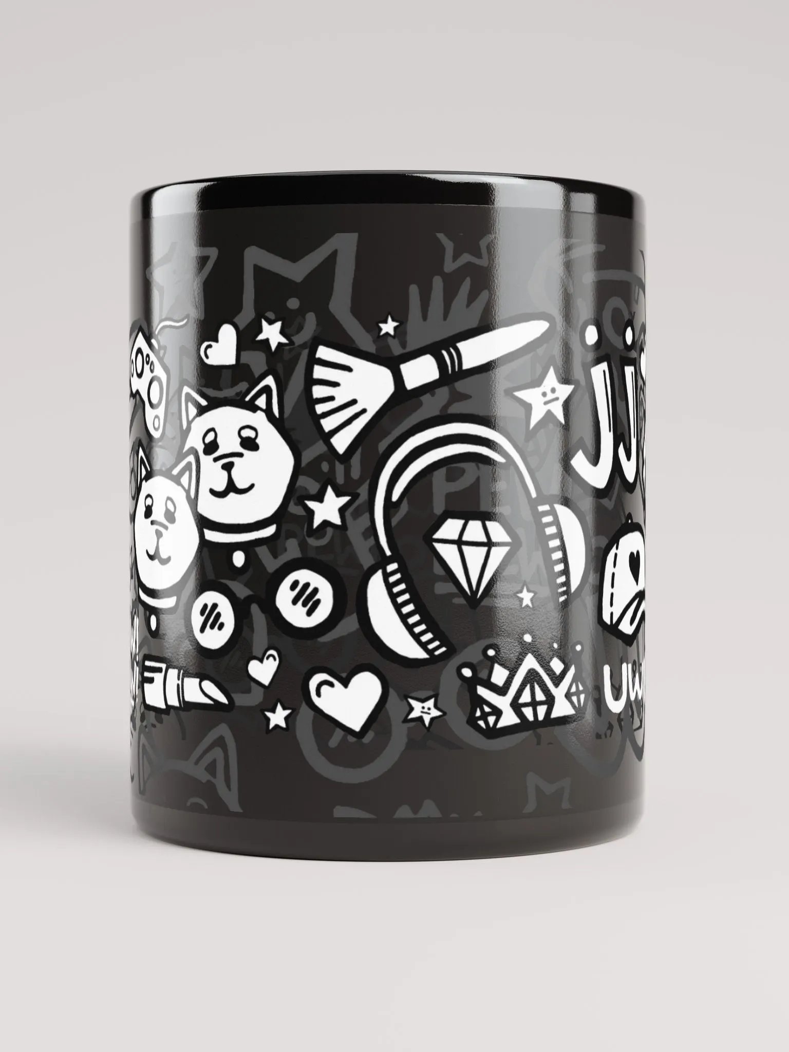 J-Doodle Mug (Black) product image (3)