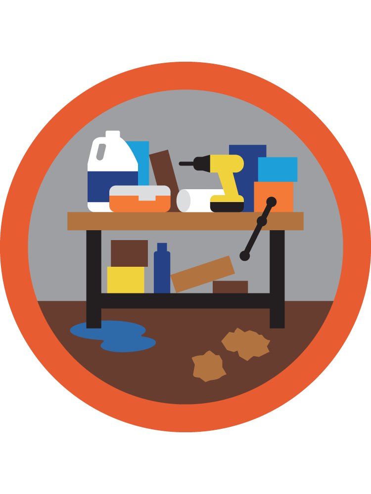 Messy Workbench (de)Merit Badge product image (1)