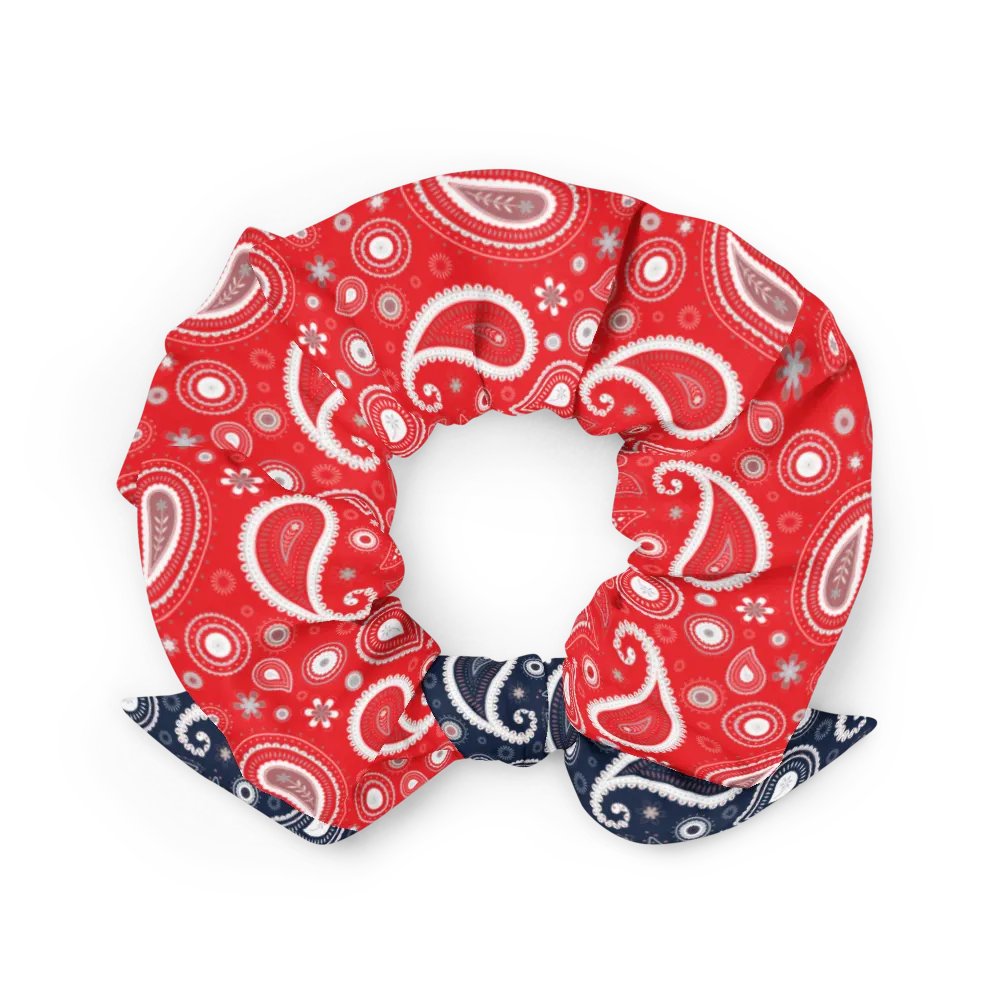 Red/Navy Paisley Dreams All-Over Print Scrunchie product image (9)