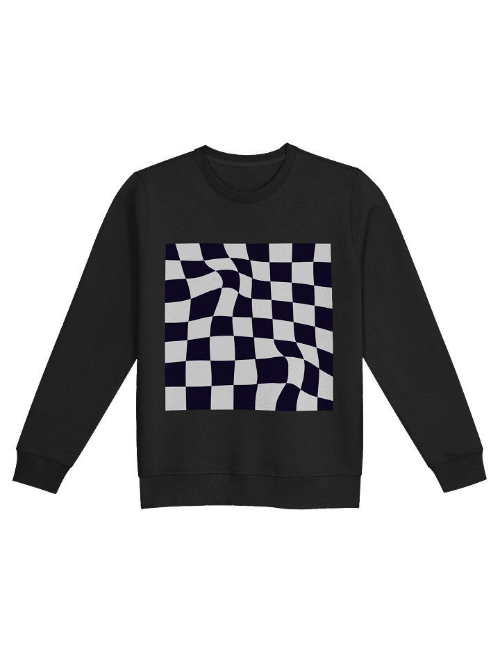Distorted Checkered Wave Unisex Sweatshirt product image (1)