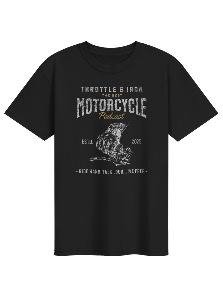 Throttle & Iron Motorcycle Podcast Front Logo Heavyweight Tee product image (2)