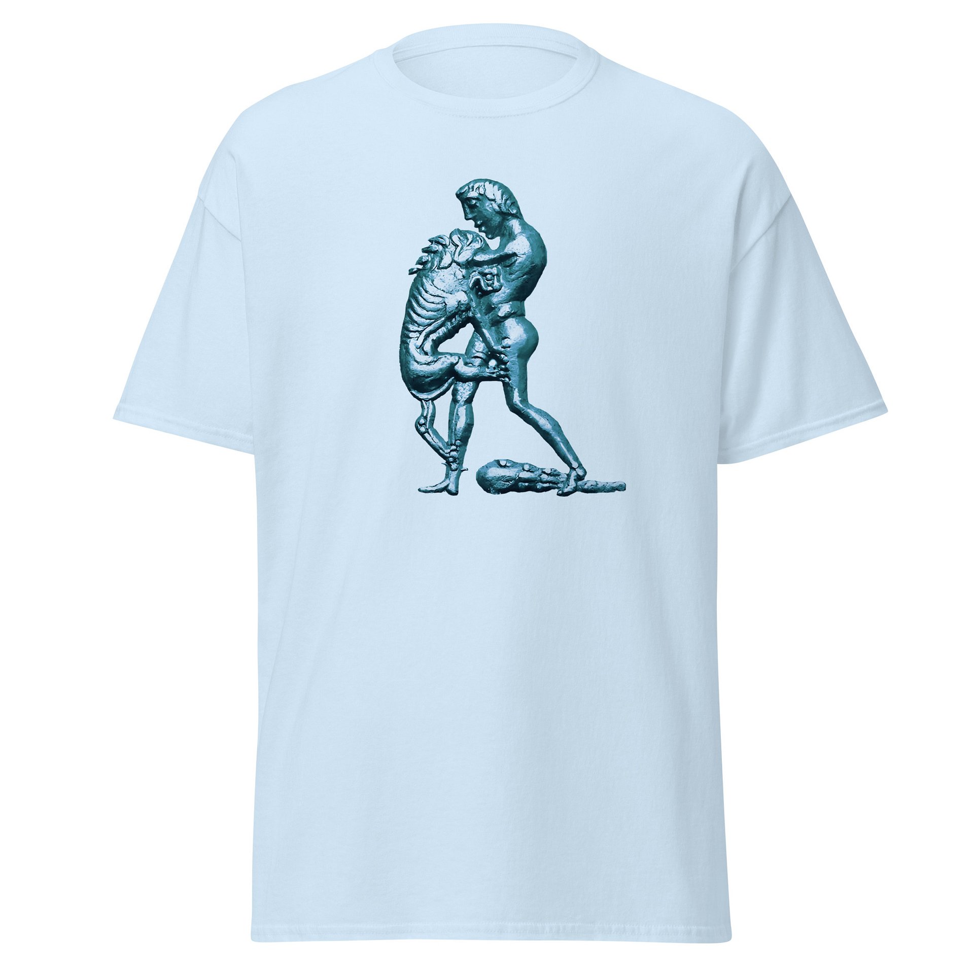 Hercules vs. Nemean Lion Roman Art from 80 BC, T-Shirt product image (9)
