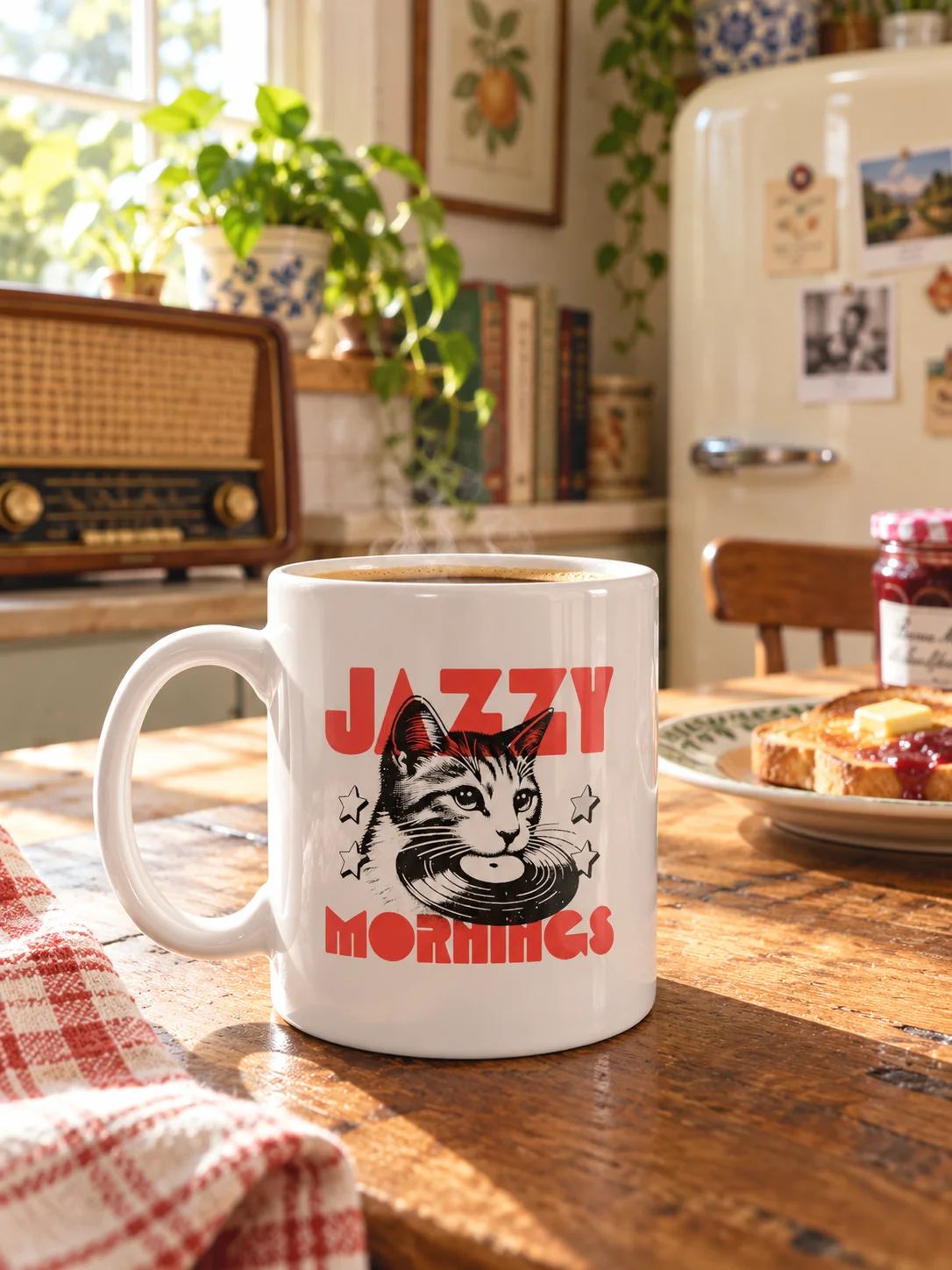 Jazzy Mornings – Vintage Coffee Mug product image (1)
