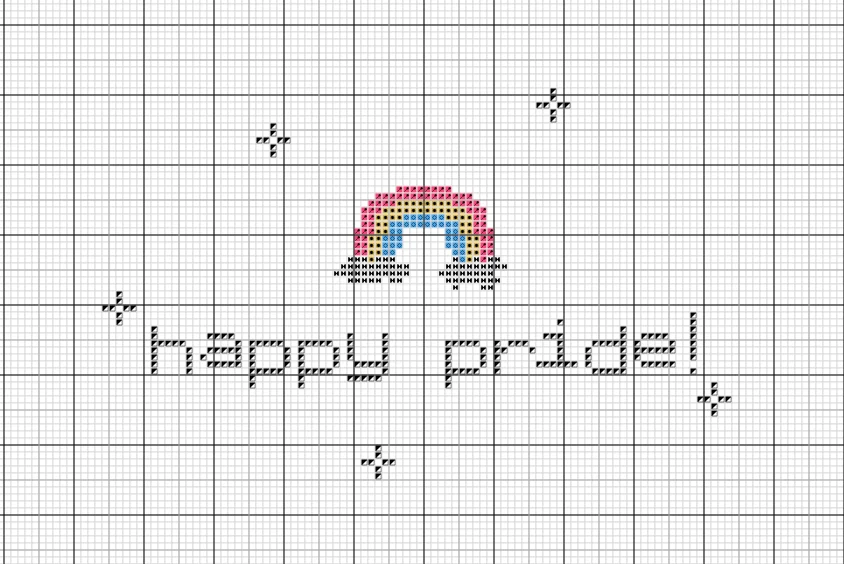Happy Pride digital cross-stitch pattern product image (2)