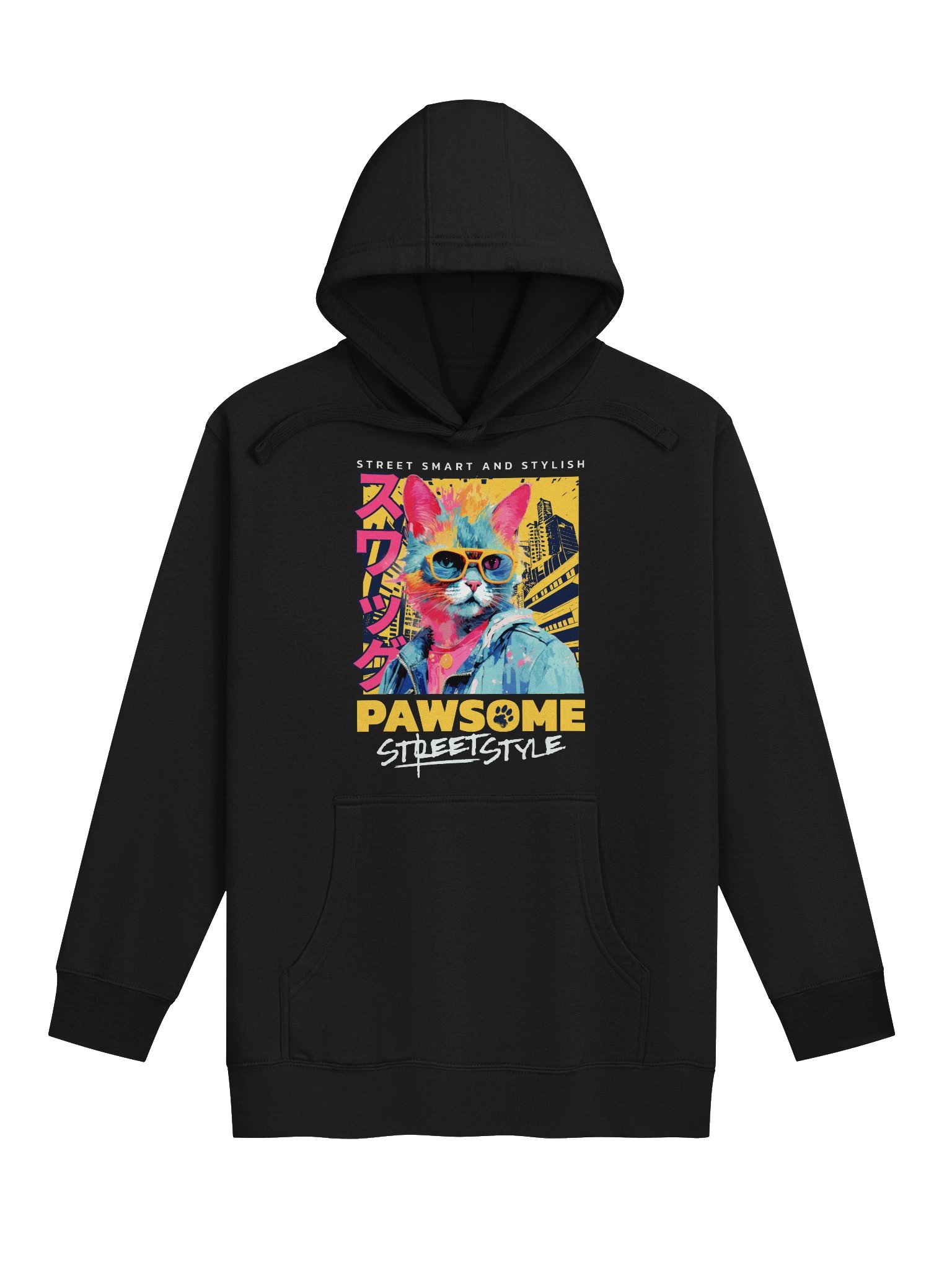 Trendy Pawsome Cat Comfort Hoodie: Stylish Streetwear product image (1)