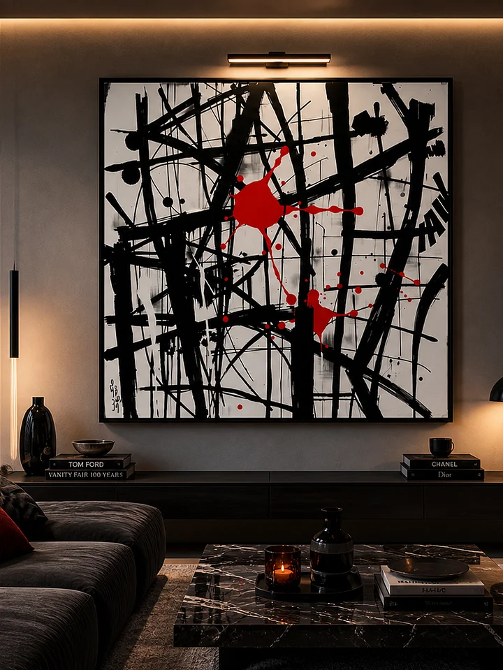 Crimson Disruption Wallart - Canvas Wallart - Gothic wallart product image (1)