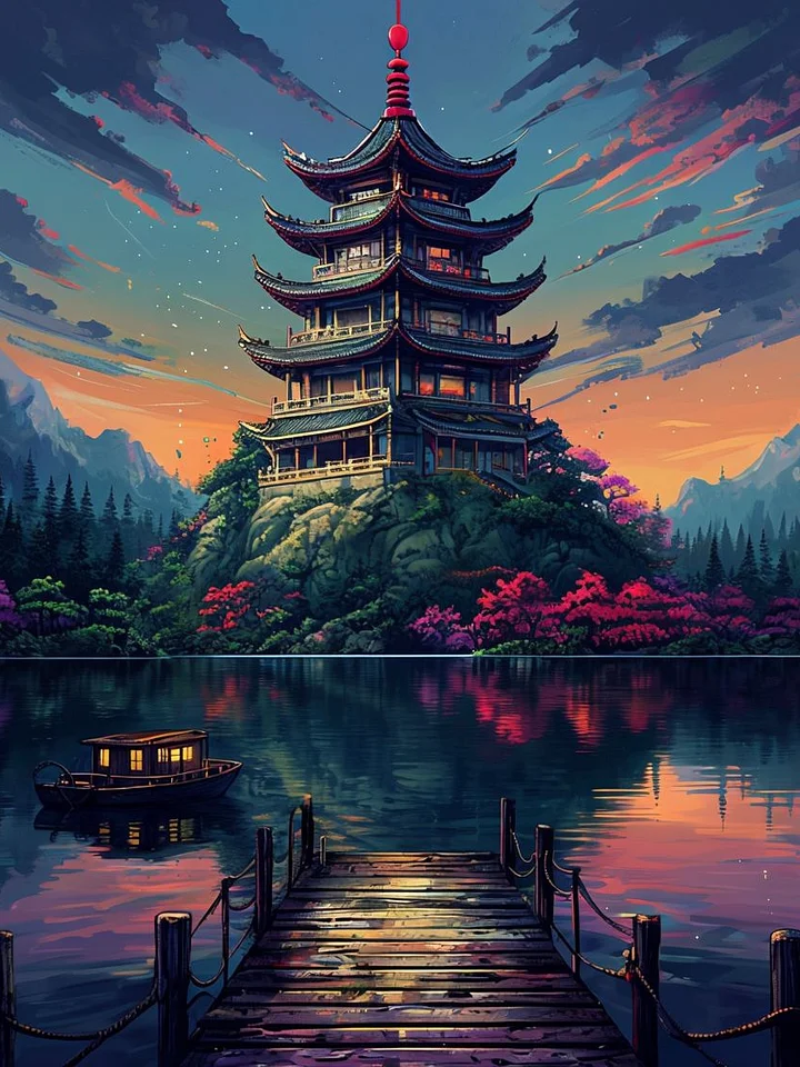 Tranquil Pagoda Serenity Poster product image (1)