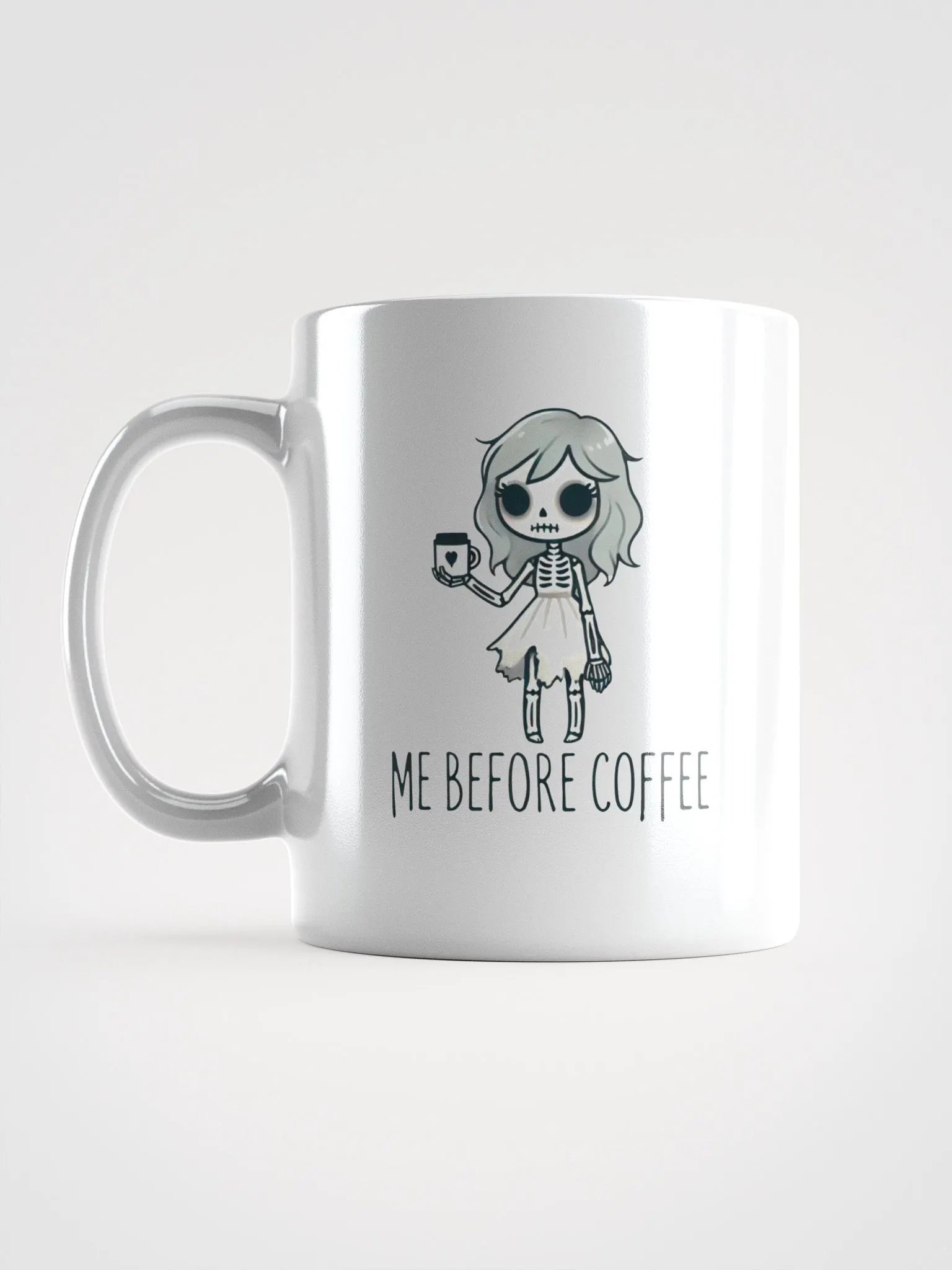 Me Before Coffee - Skeleton Girl Mug product image (16)