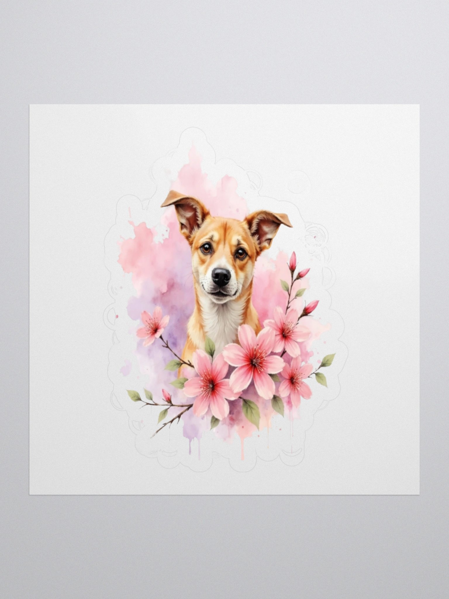 Potcake Floral Sticker product image (1)