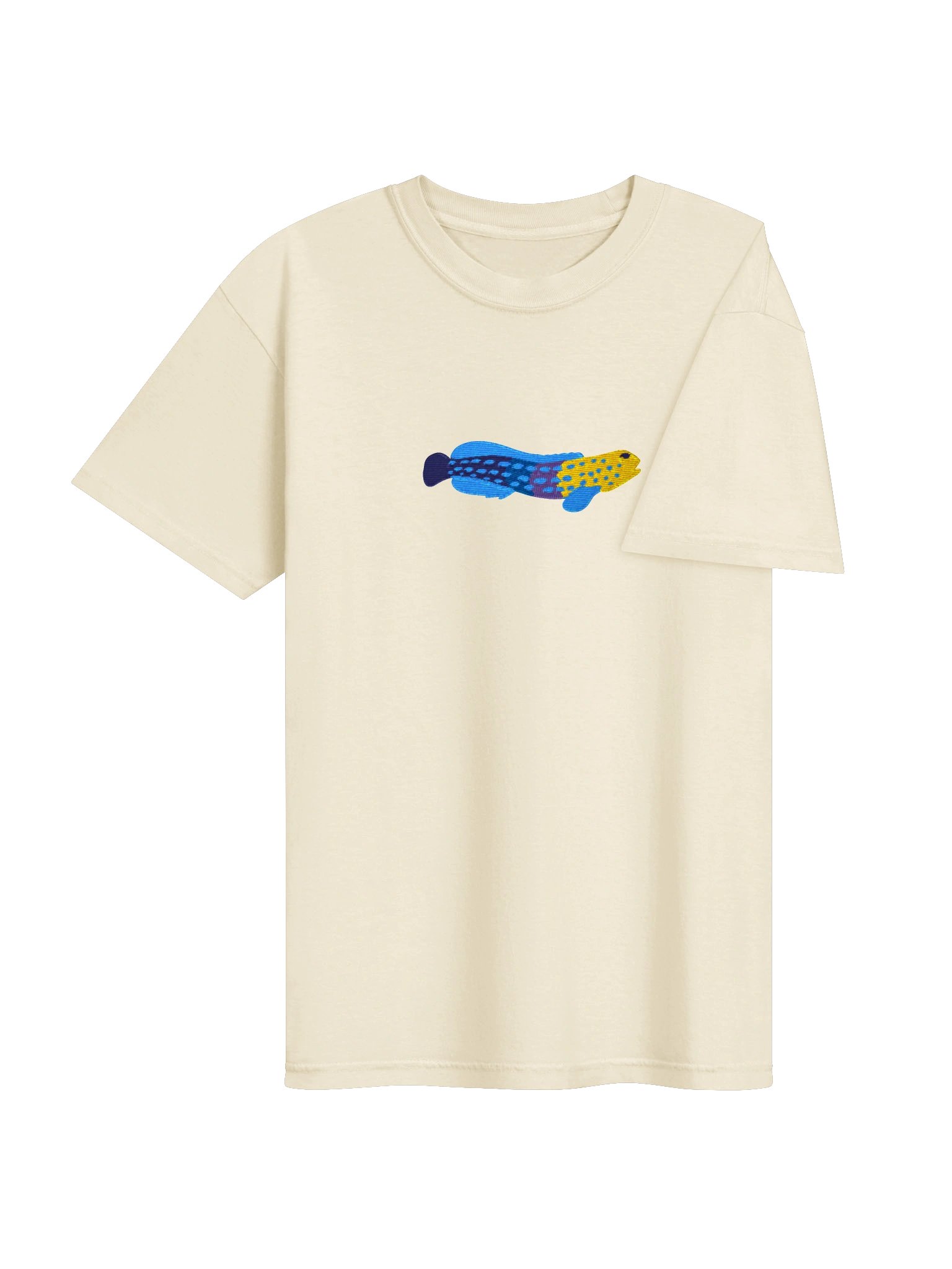 Blue Spotted Jawfish Embroidered Shirt | Reef Aquarium Fish Embroidery Tee | Saltwater Marine Fish Apparel product image (8)