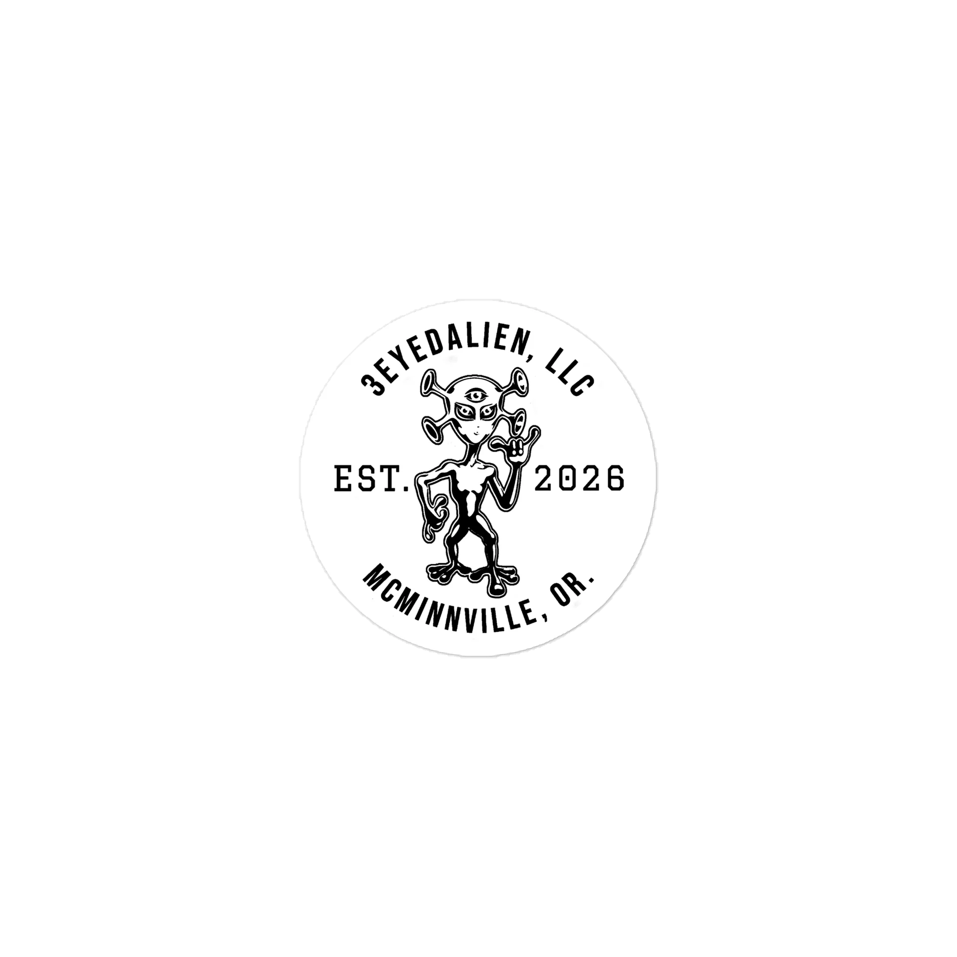 3 EYED ALIEN LLC - OFFICIAL LOGO STICKER product image (1)