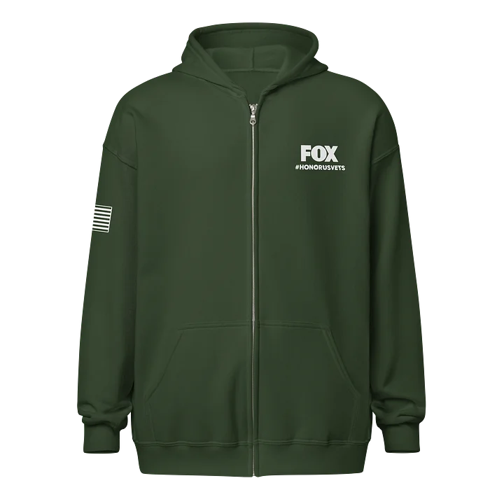 LIMITED EDITION FOX U.S.VETS ZIP HOODIE - WHITE PRINT product image (1)