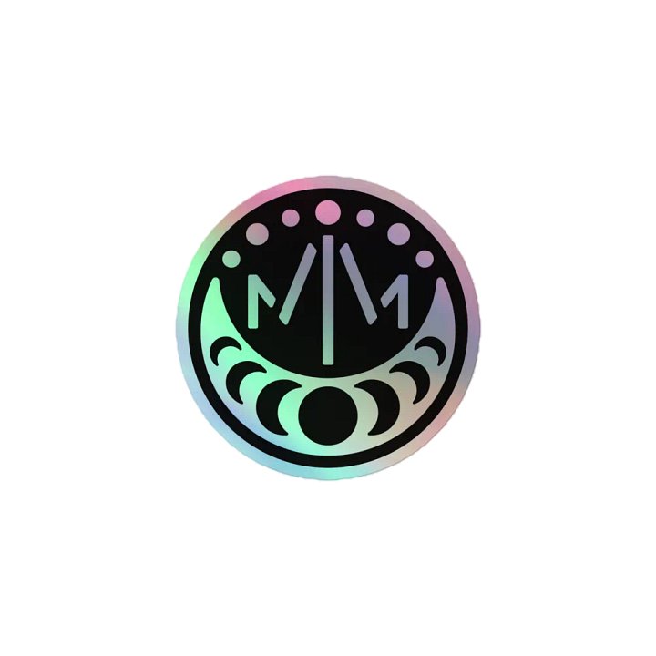 MM 𝖑𝖔𝖌𝖔 holographic sticker product image (1)
